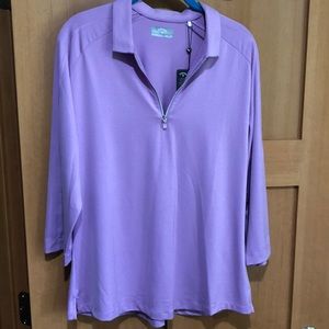 NWT Callaway 3/4 sleeve 1/4 zip golf shirt size XL